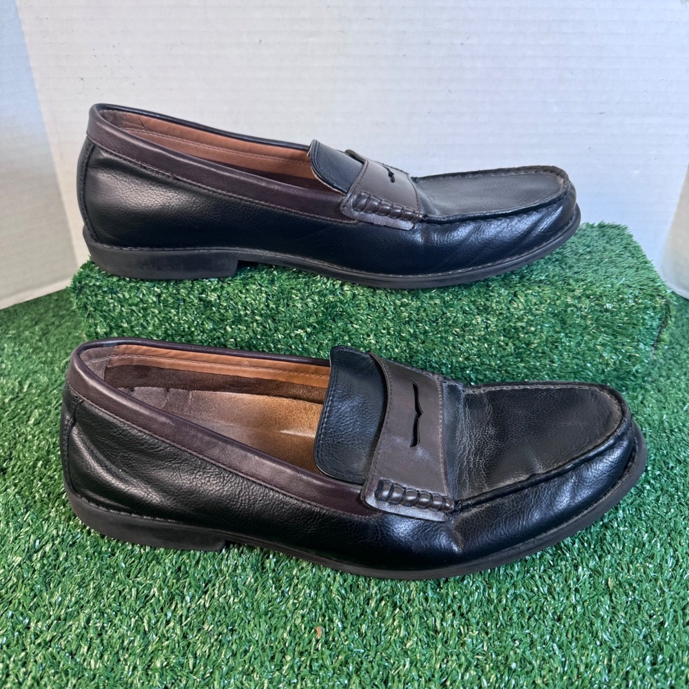 IZOD Edmund Mens Penny Loafers Black Brown Memory Foam Slip On Shoes 12M